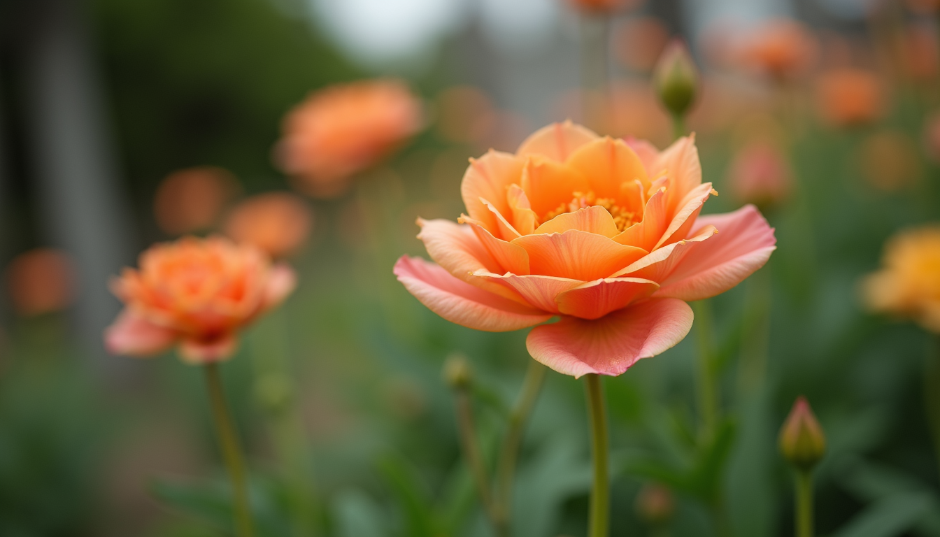 Close-up view of a blooming flower in a garden