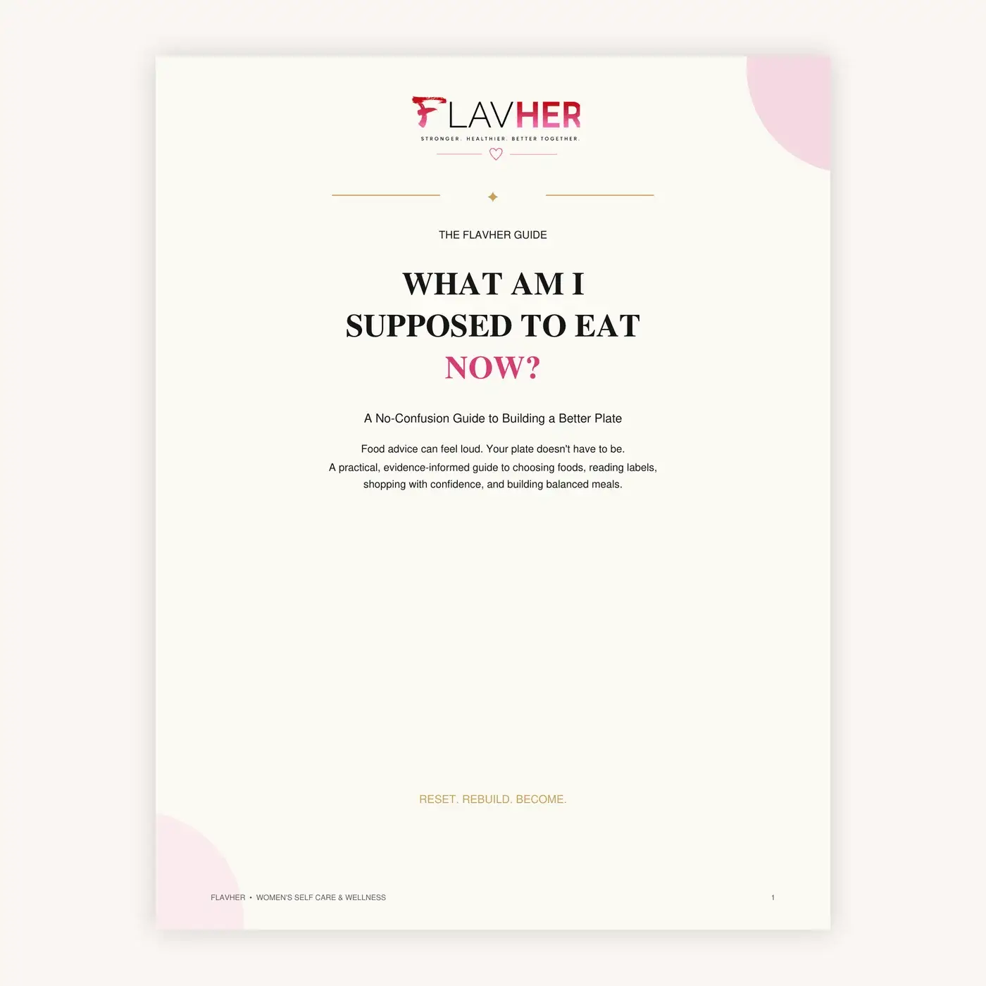 What Am I Supposed to Eat Now healthy eating guide for women by FlavHer