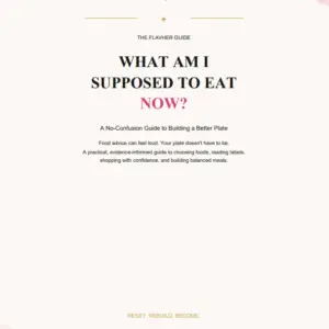 What Am I Supposed to Eat Now healthy eating guide for women by FlavHer