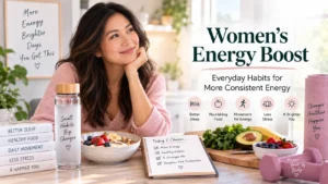 Woman building everyday habits for more consistent energy